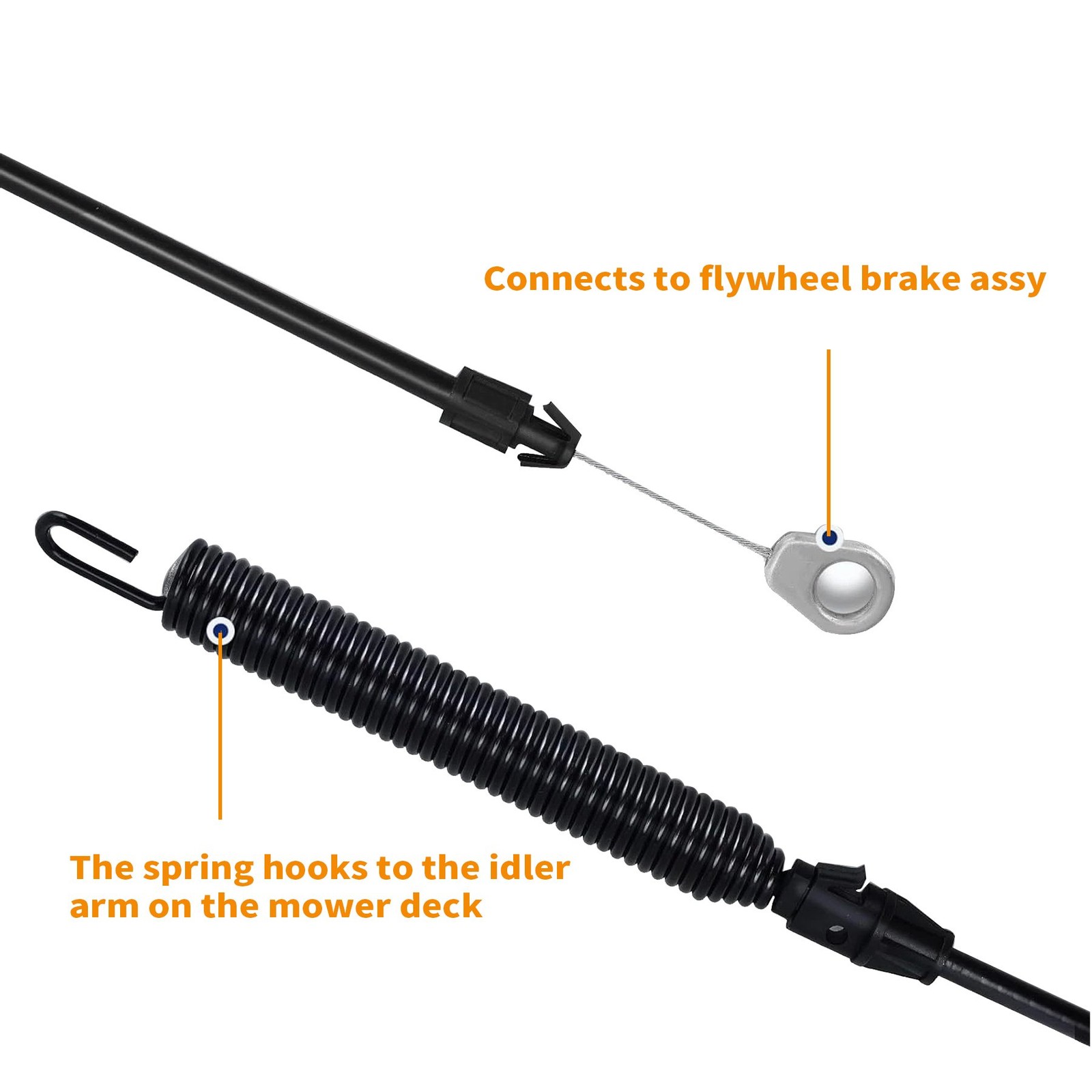 Deck Engagement Clutch Cable for 46" Cut Craftsman Husqvarna Poulan Lawn Tractor
