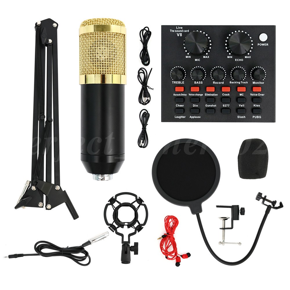 Podcast Equipment Bundle V8 Recording Studio Package Broadcast Live Streaming
