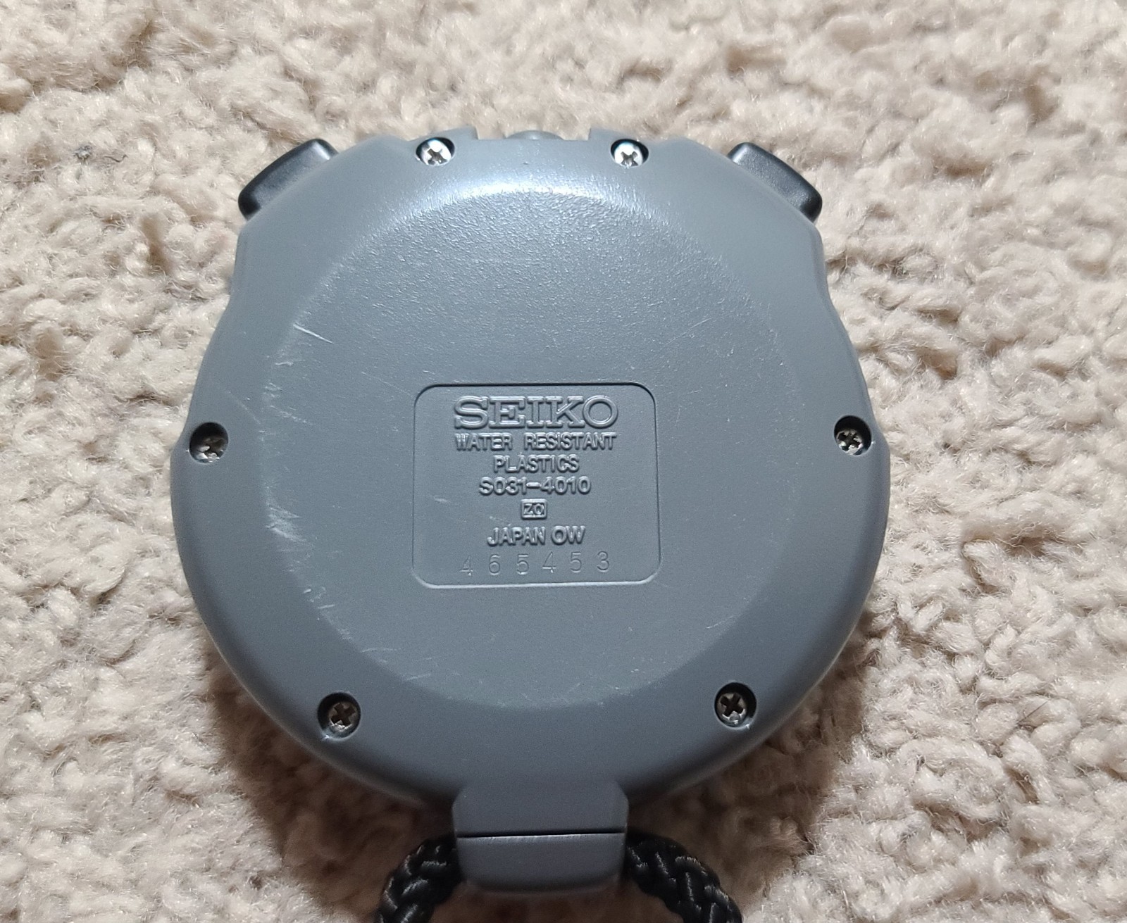 Seiko S031-4010 Digital Stopwatch 3Bar 30 Lap/Split Memory New Battery
