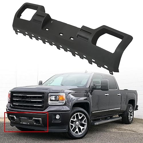 Black Front Bumper Valance Panel Plastic Replacement for 2014-2015 Sierra