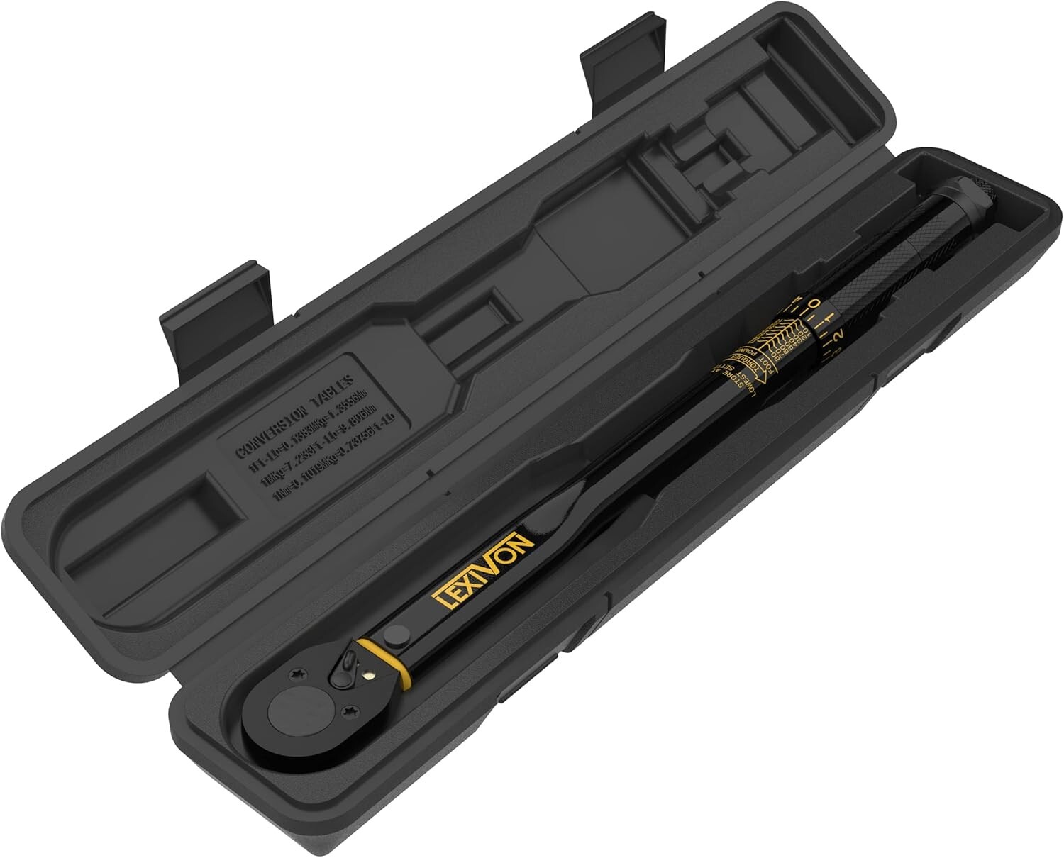 LEXIVON 3/8-Inch Drive Click Torque Wrench 10~80 Ft-Lb/13.6~108.5 Nm LX-182
