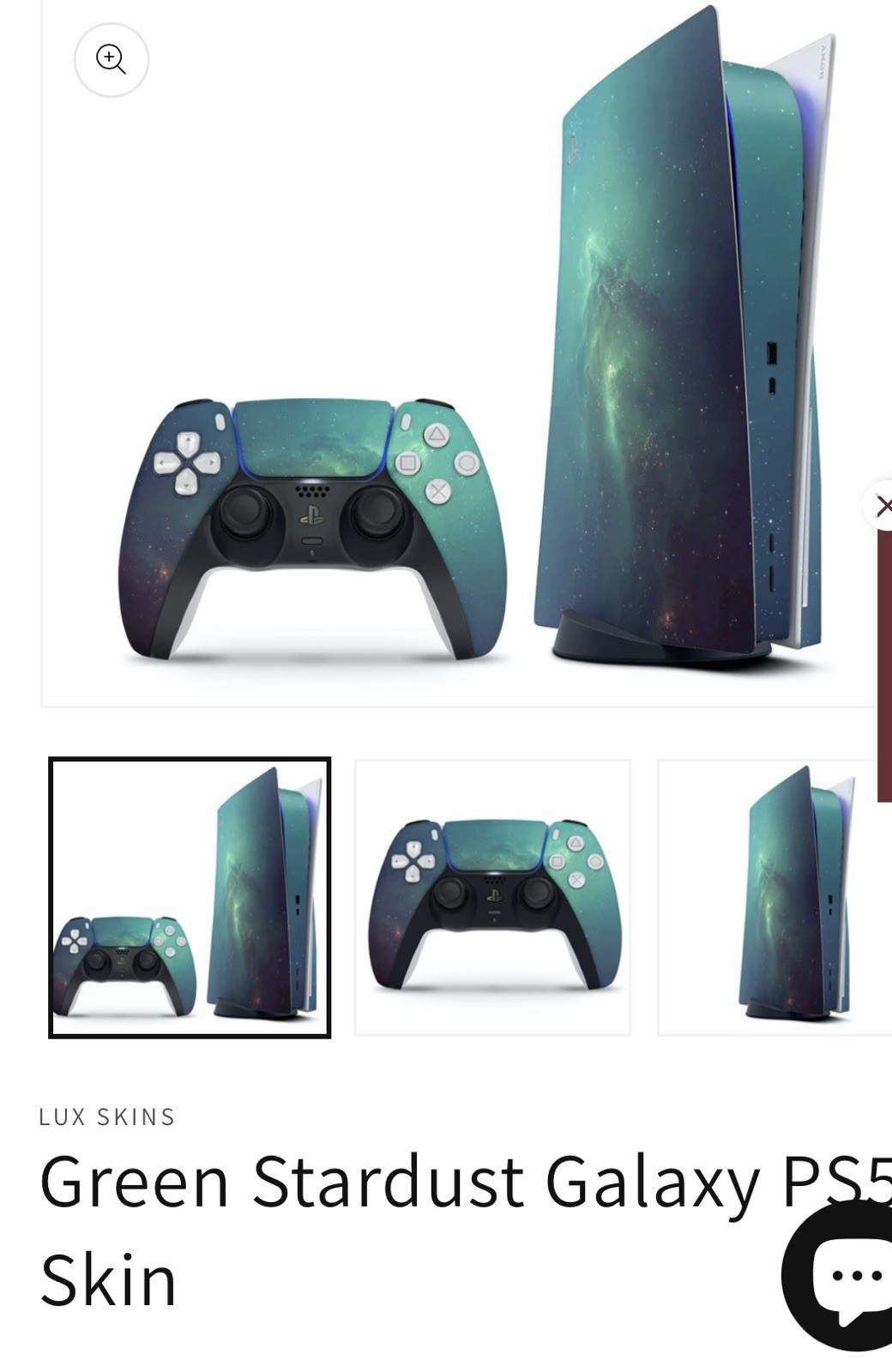 Green Stardust Galaxy Skin for PS5