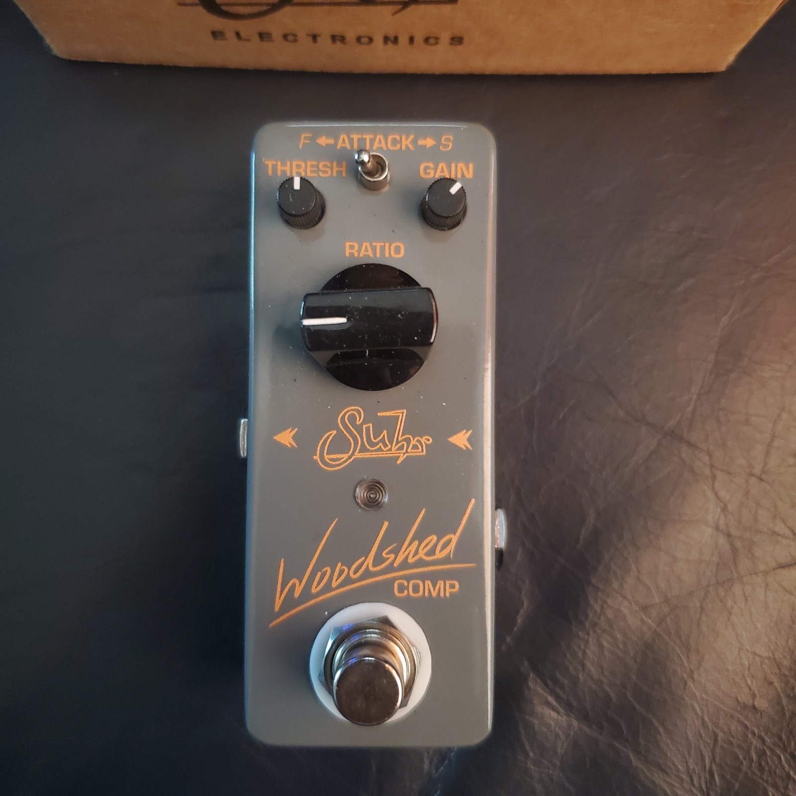Suhr Andy Wood Signature Woodshed Mini Compressor Guitar Pedal