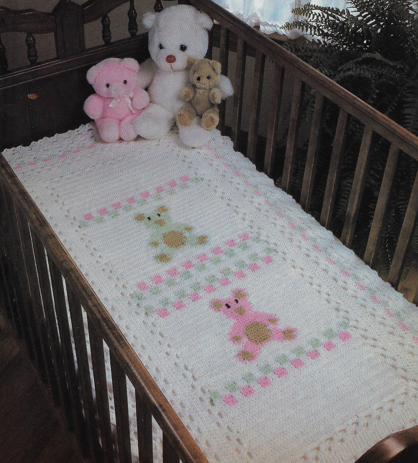 Lacy Crib Blanket crochet pattern instructions
