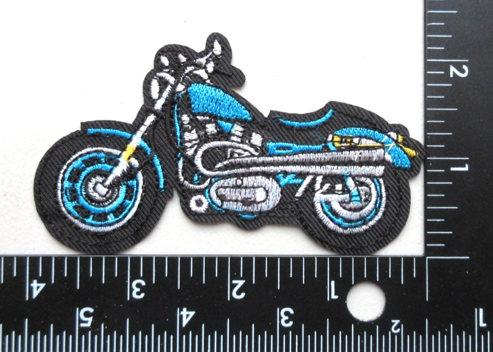 🔥BLUE MOTORCYCLE BIKERS VEST JACKET HAT CLOTHING EMBROIDERED IRON ON PATCH