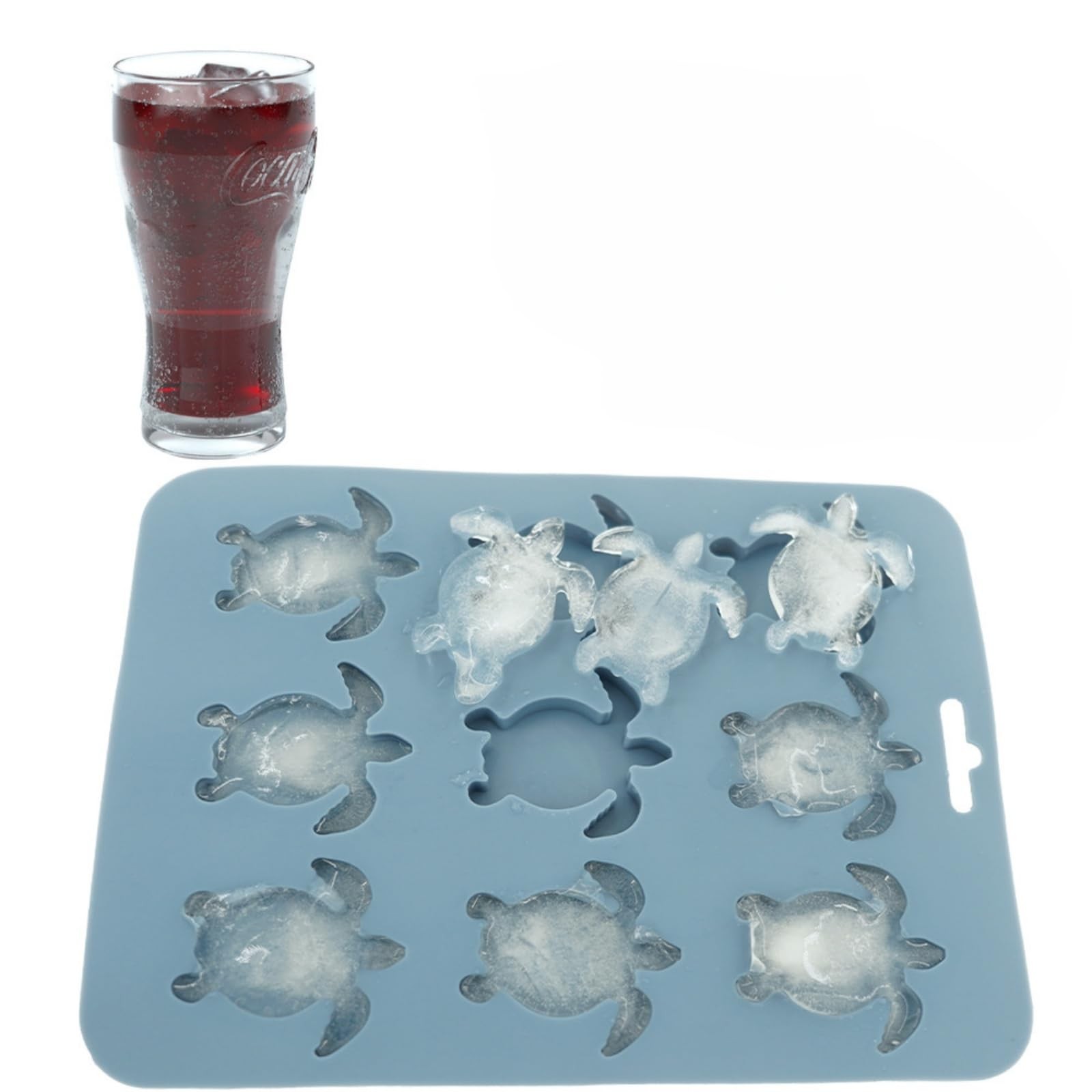 Ice Cube Mold Turtle Shaped Silicone Ice Cube Tray for Beverages, Beer, Juice...