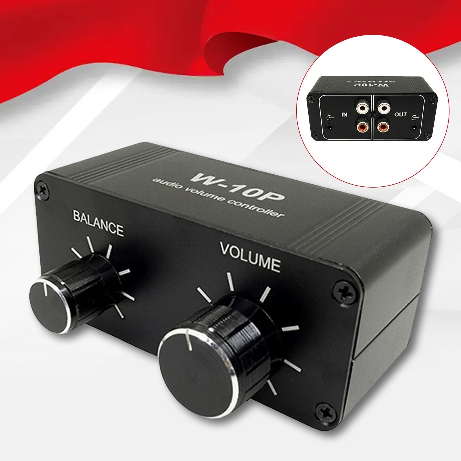 Music Sound Volume Controller Dual Channel Stereo Adjuster Regulator 3.5mm RCA
