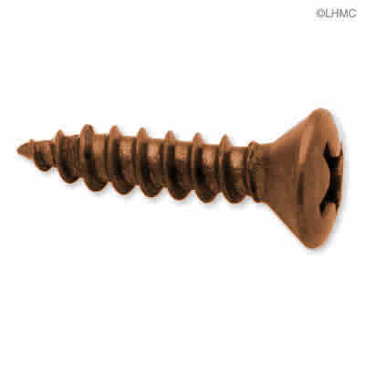 (12 Pack) 5 X 5/8" Oval Head Screw - Antique Copper -Phillips- (25 Pcs)
