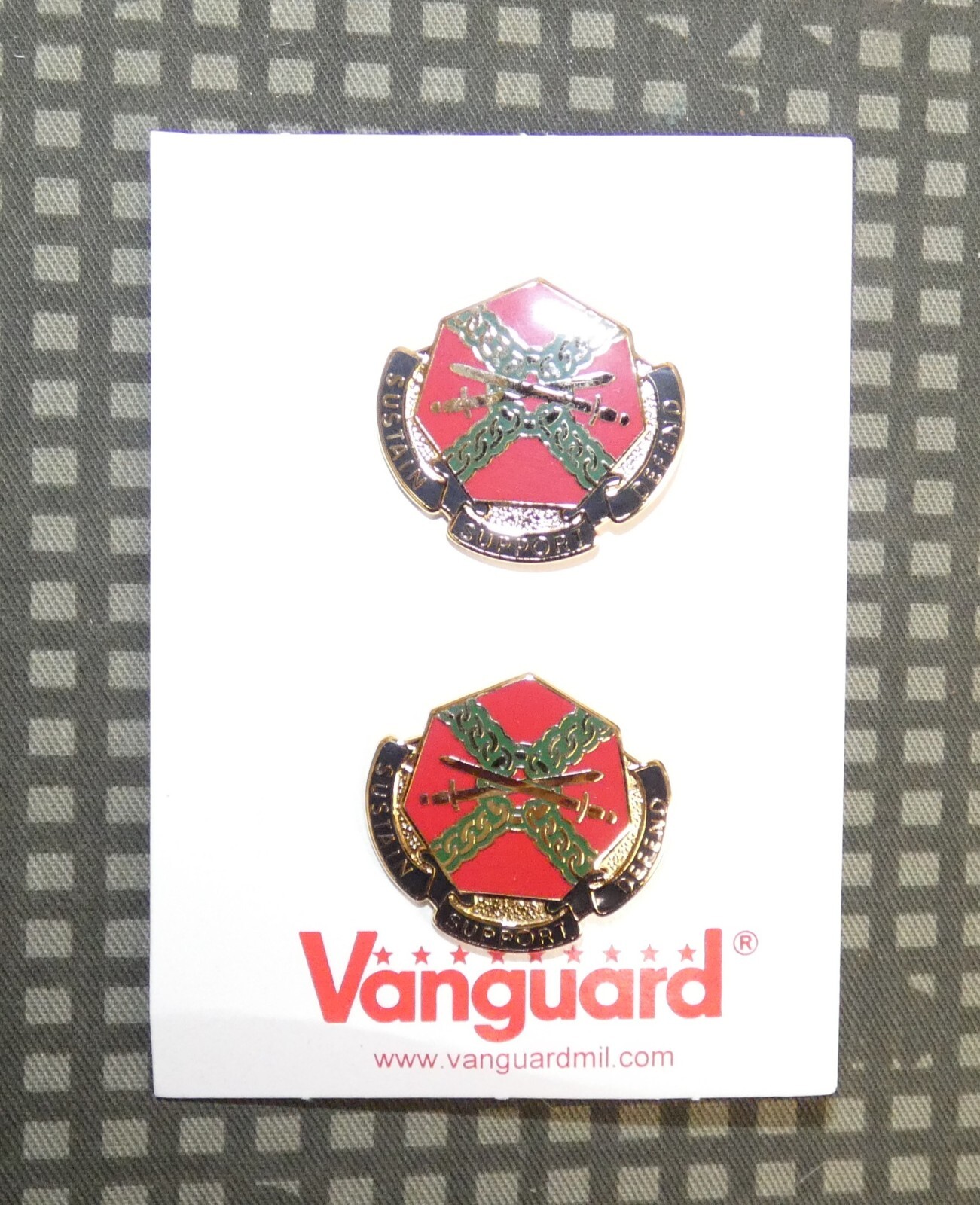 Original US Army Installation Management Agency DUI Unit Crest (Vanguard, pair)