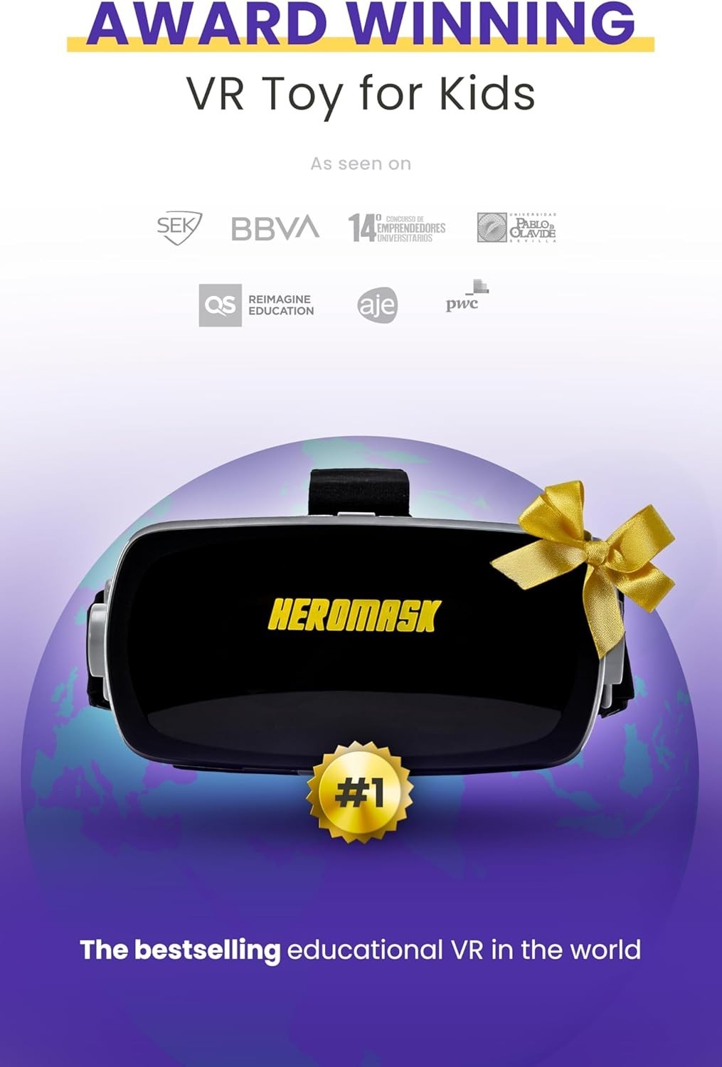 Heromask Mathematics VR Headset Virtual Math Games Age 5+