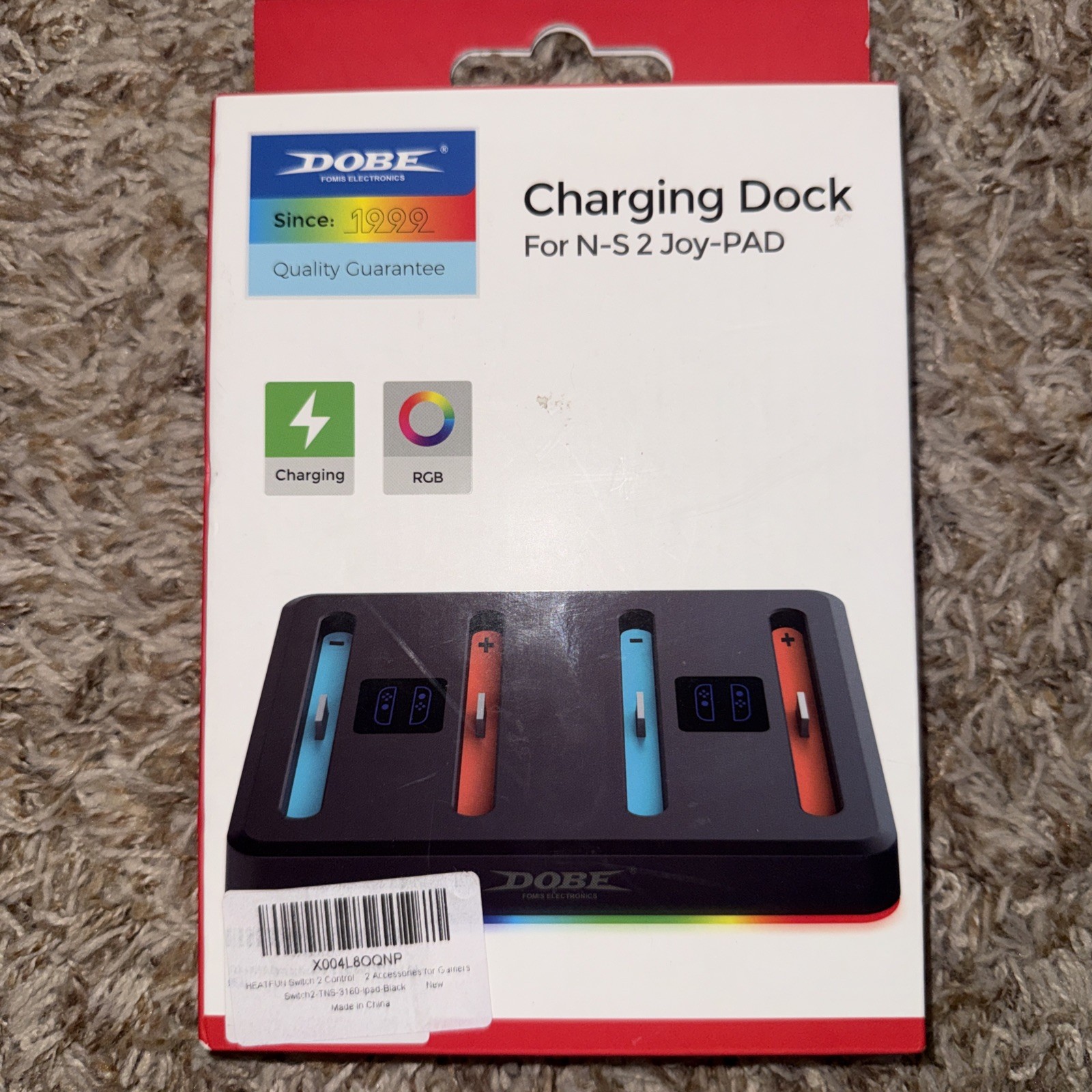 4-Port Flat Charging Dock for Joycon 2 Controllers