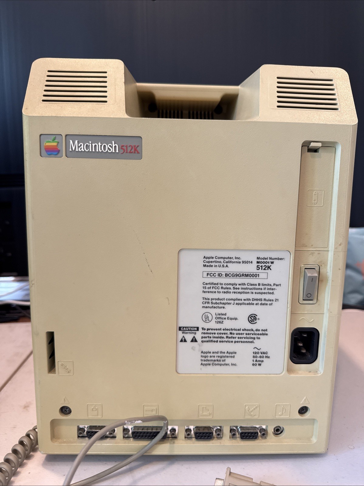 Apple Macintosh 512K M0001W Computer w/ Keyboard Mouse Original Box Untested