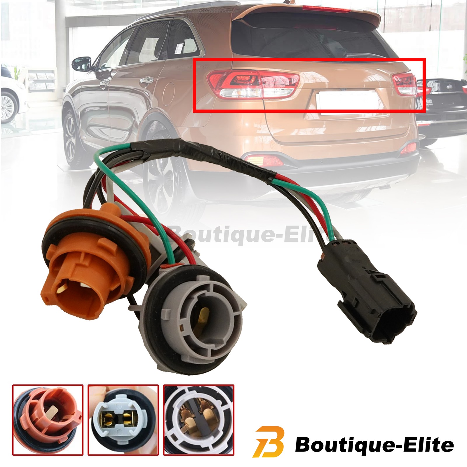 Socket & Wire Tail Light Harness Assembly For 2014-2015 Kia Sorento 92480-1U500