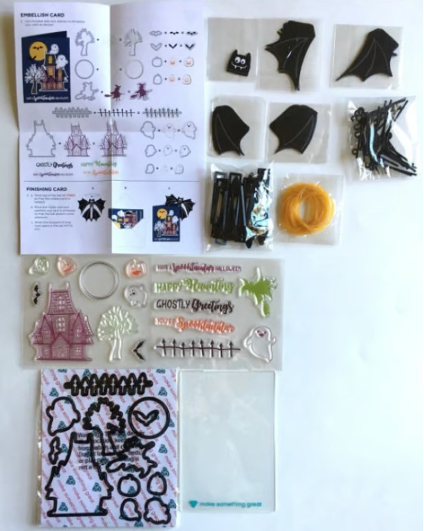 Diamond Press Bat Flyer Kit Halloween Interactive Stamp & Die Set Free Ship