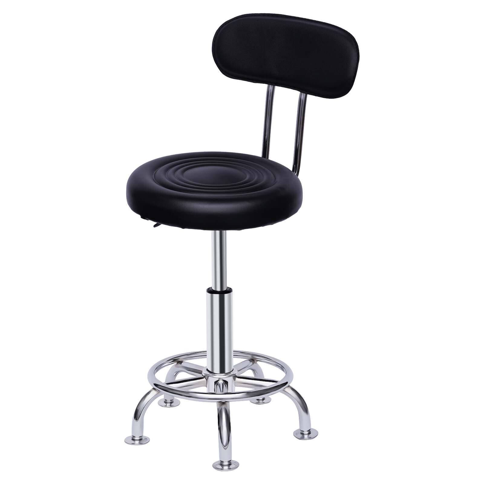 Work Shop Stool Bench Hydraulic Chair Bar Garage Adjustable Height+Back