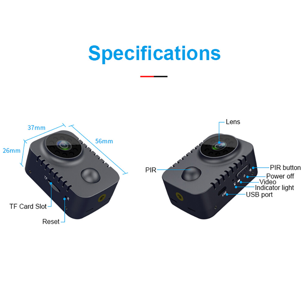 1080P Mini Infrared Camera Video Security Surveillance Recorder Cam Night Vision