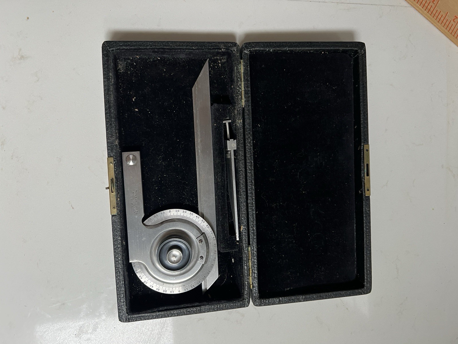 STARRETT NO. C364 PRECISION BEVEL PROTRACTOR 6" BLADE + CASE