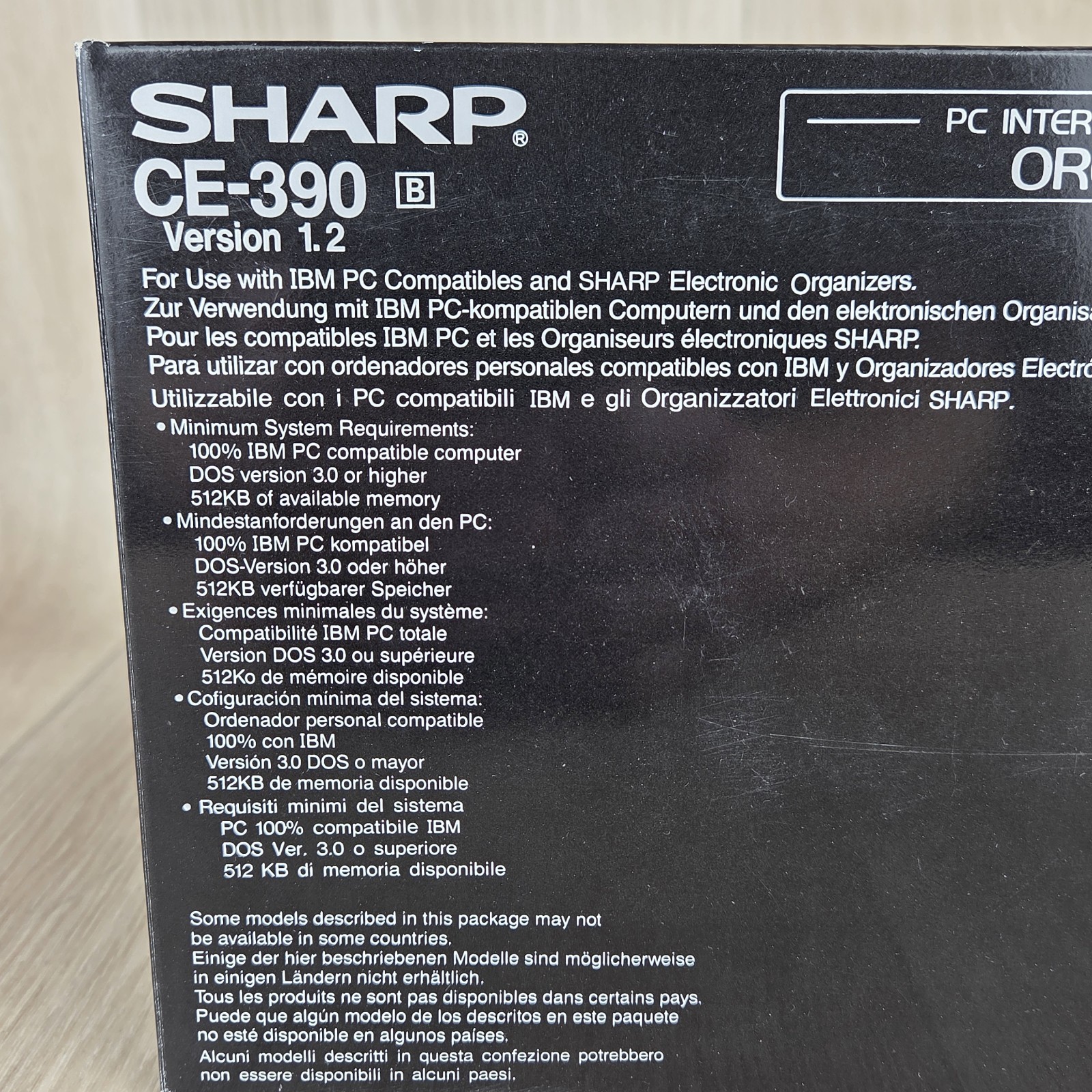VTG Sharp Electronic Organizer Link CE-390 PC Interface Software for IBM & SHARP