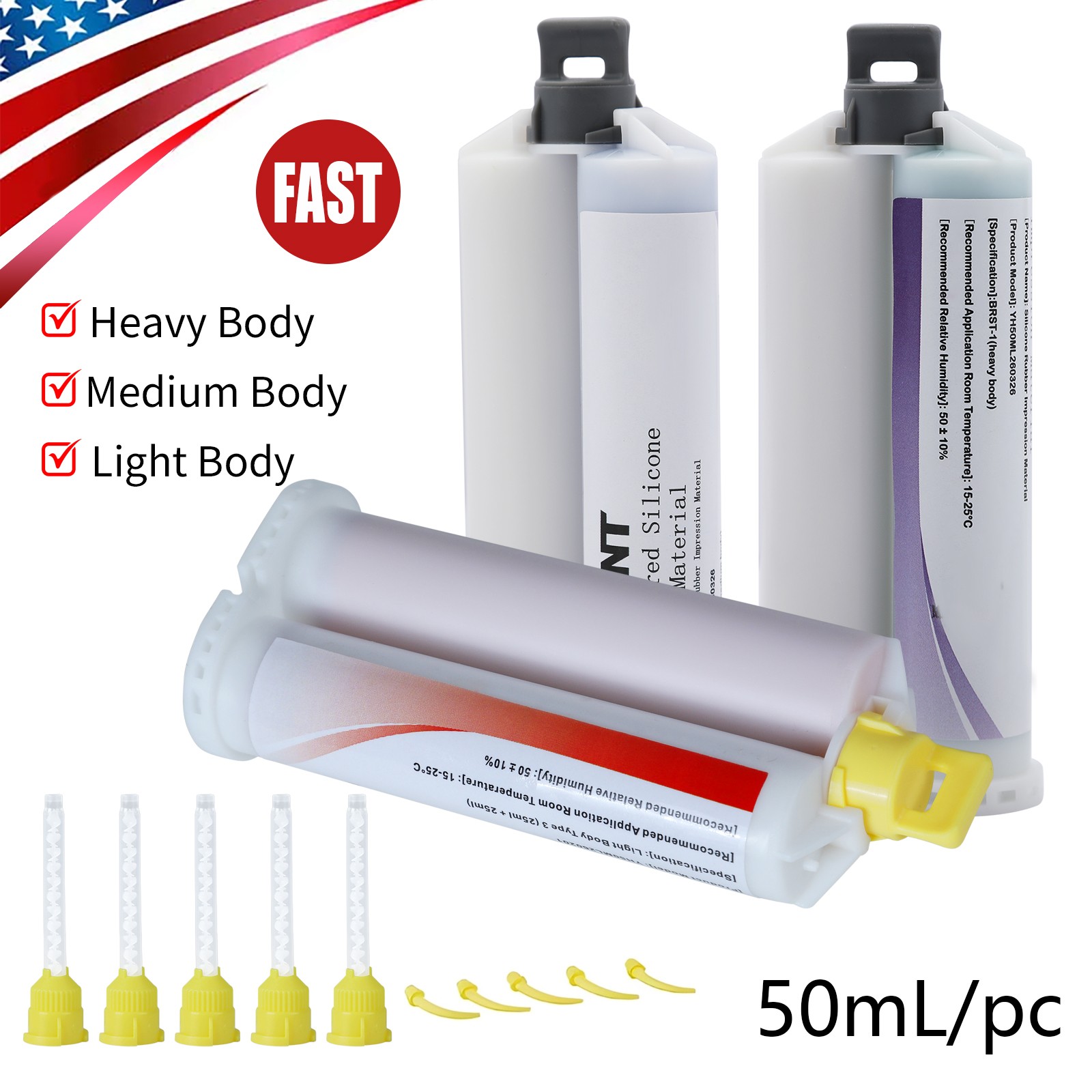 Dental Light/Heavy/Medium Impression Material Fast & Super Set