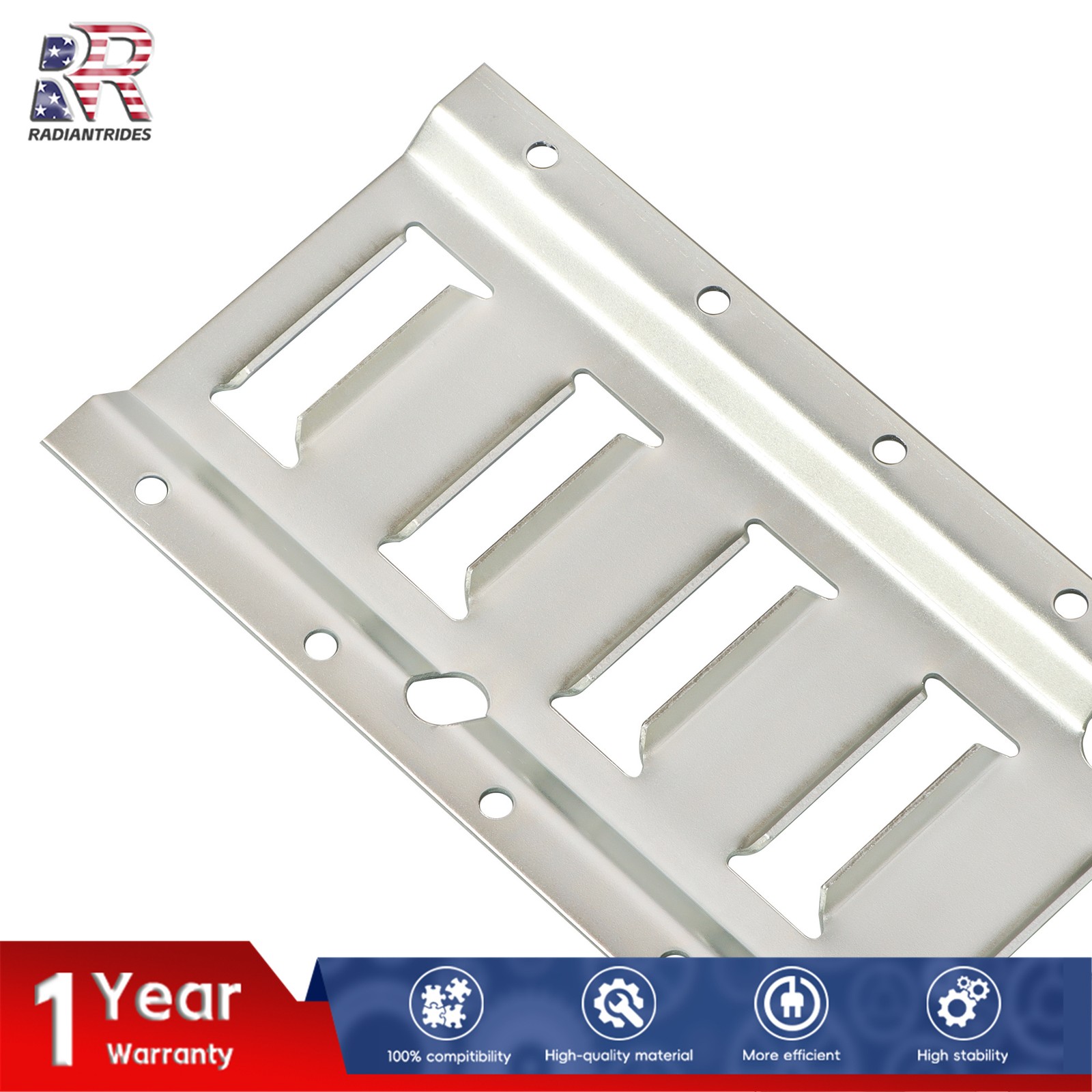 32 Piece 5' Galvanized E Track Rail Set Silver Finish Fit For Enclosed Trailers