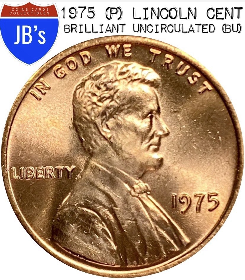 1975 (P) Lincoln Memorial Cent Penny 1c - BRILLIANT UNCIRCULATED (BU)
