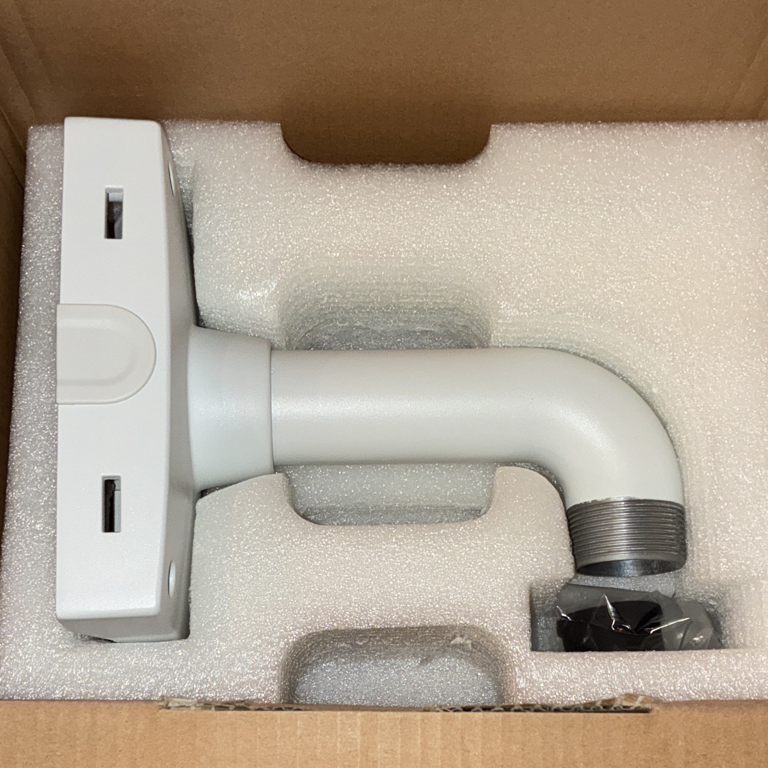 Axis White Wall Mount Surveillance Camera Bracket Arm w/ Threaded End sold as is