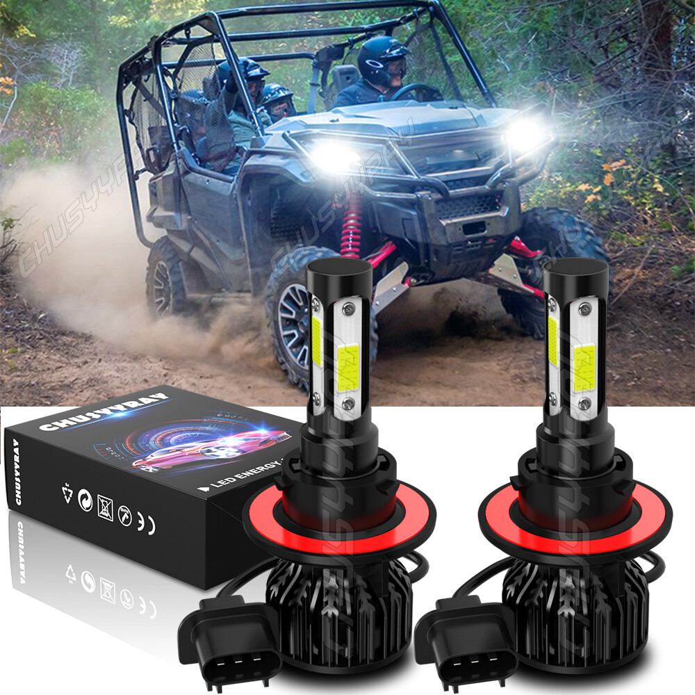 H13 LED Headlight Bulbs 6000K Fit For Honda Pioneer 1000 SXS1000M3 2016-2018 ATV