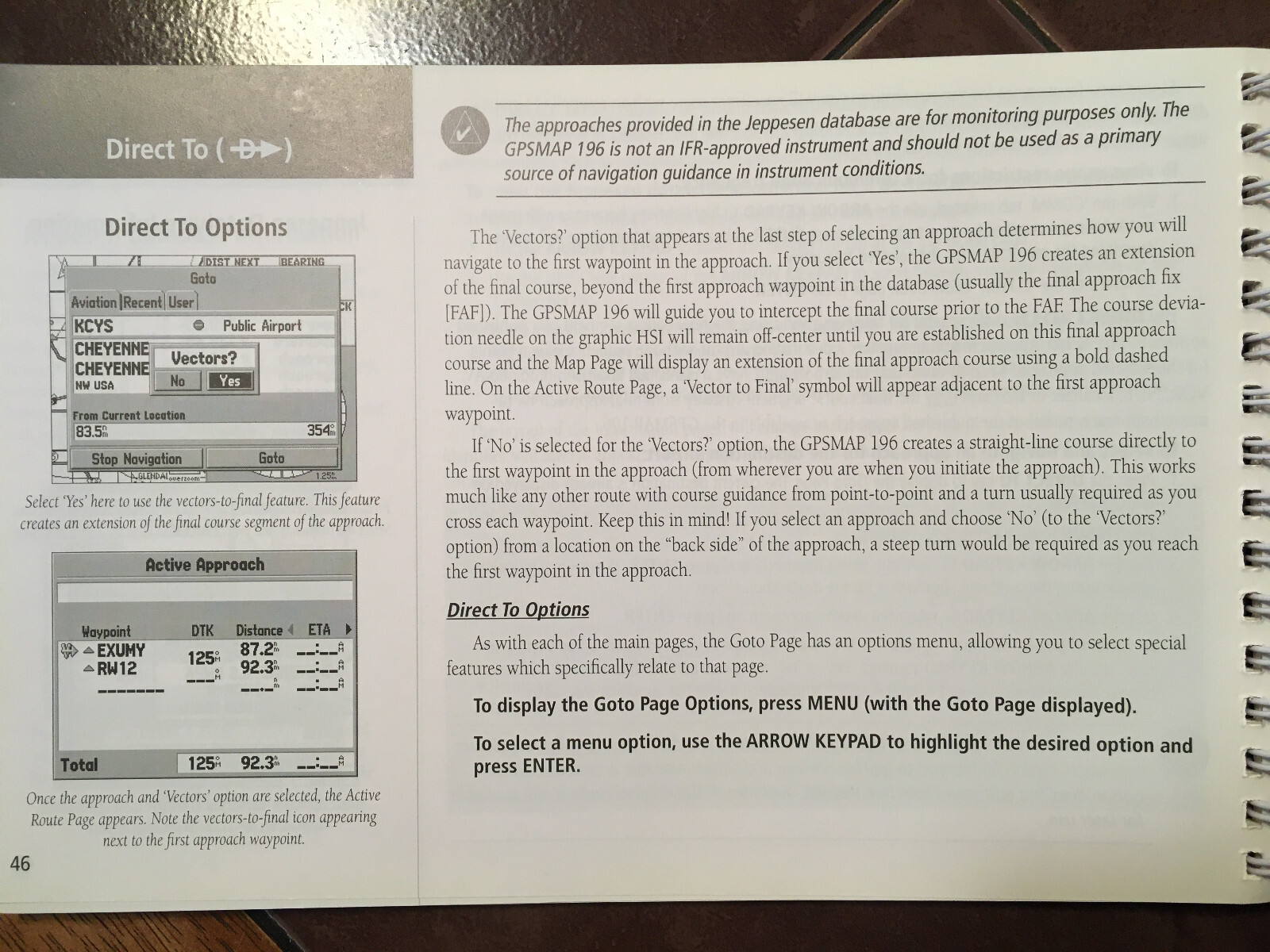 Garmin GPSMAP 196 Pilot's Guide