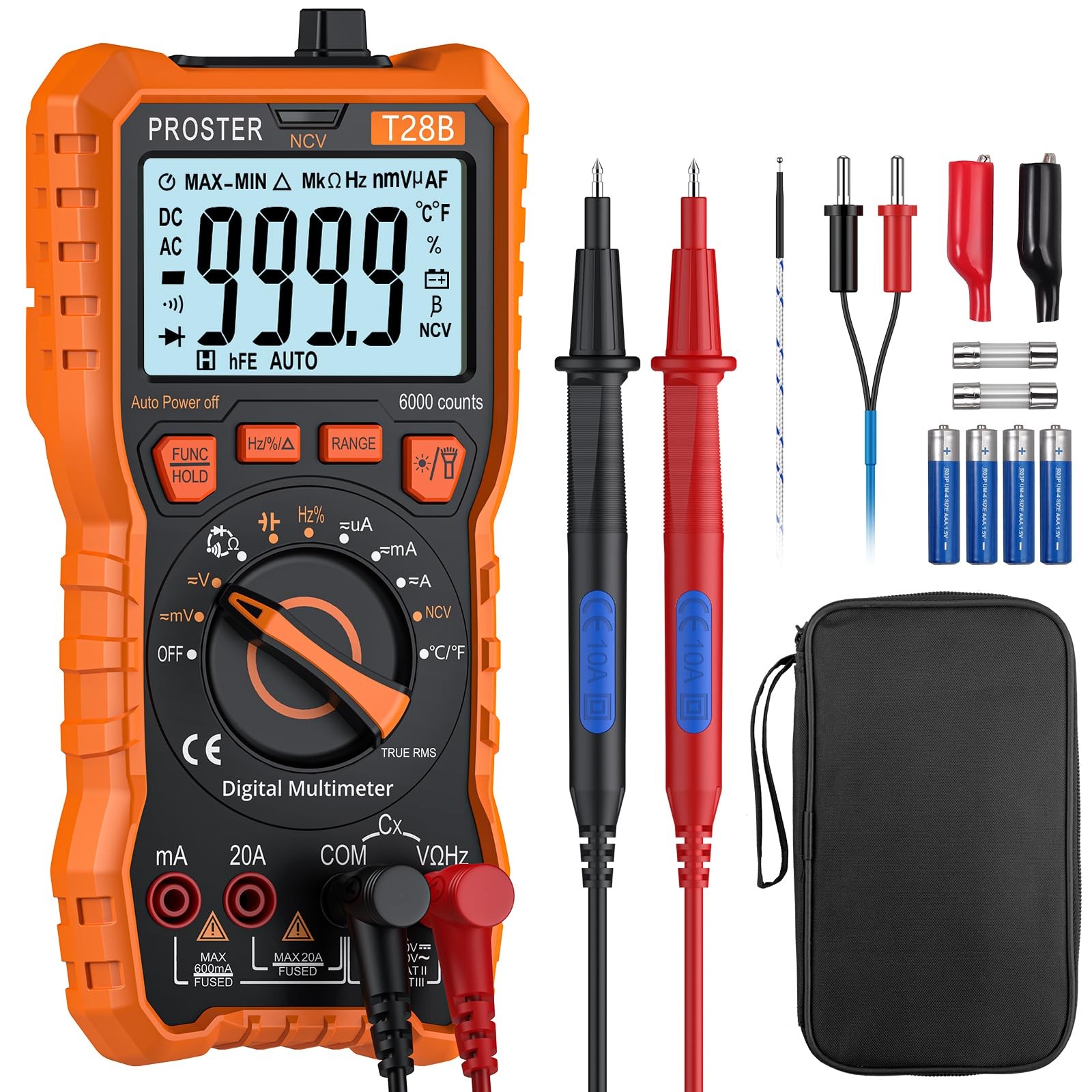 Digital Multimeter 6000 Count Trms Voltmeter Multimetro Digital Auto Range Multi
