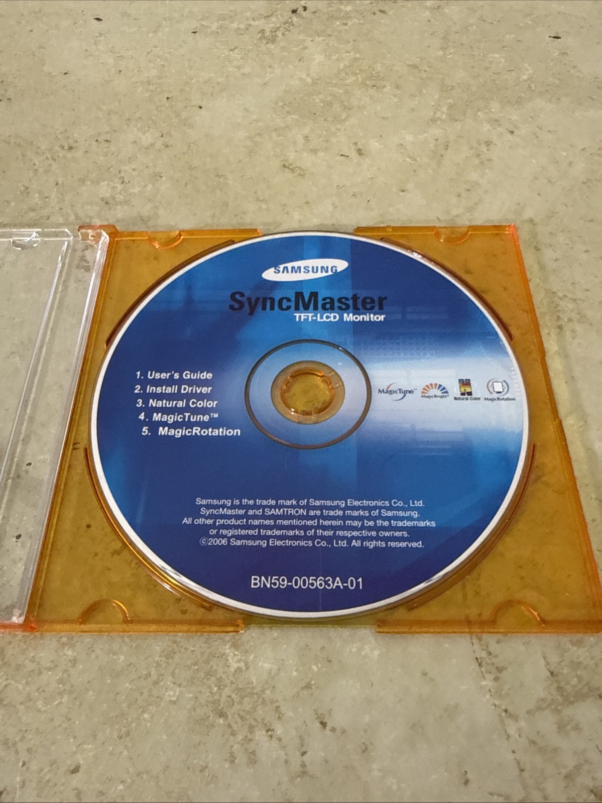 Samsung SyncMaster Driver Software CD Disk Only For TFT-LCD Monitor 2006