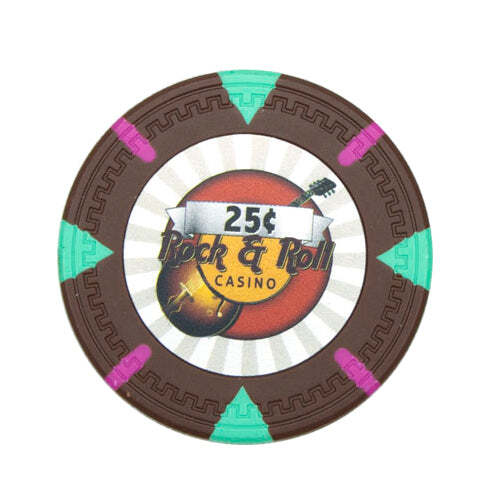 Rock & Roll 13.5-Gram Poker Chips (25-Pack) - Clay Composite  BRY001428U