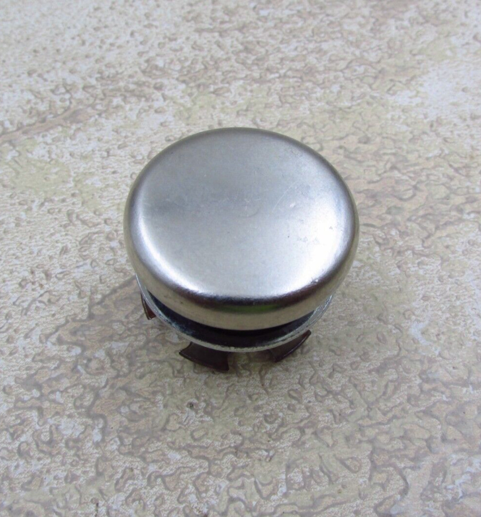 QTY 4 Vintage Steel Furniture Glides Nickel Finish 15/16" ID, 1" OD