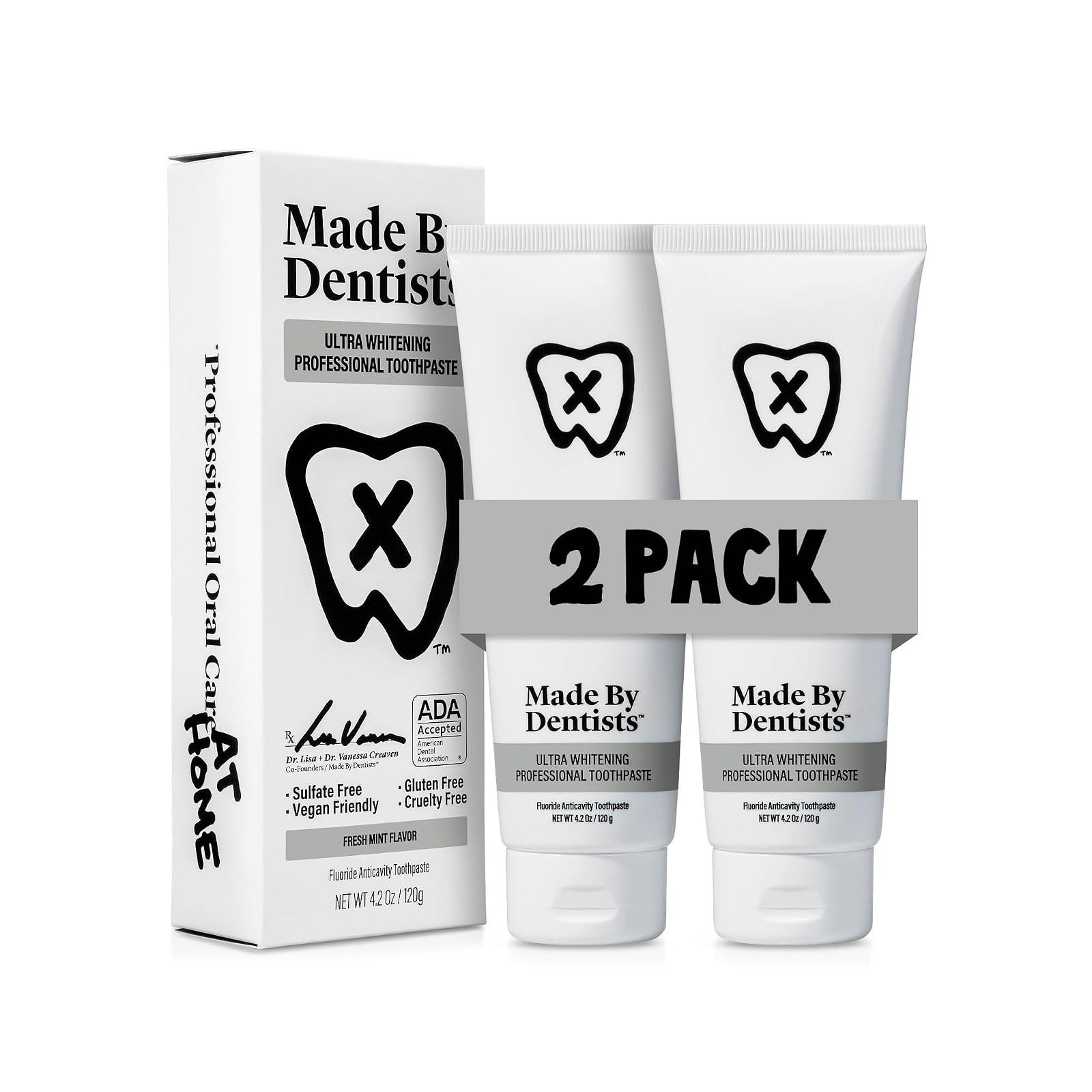 Made by Dentists Professional Enamel Rebuilding Toothpaste - 2 Pack