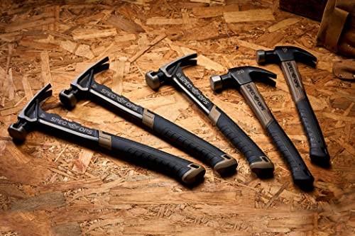 Spec Ops Tools Framing Hammer, 22 oz, Rip Claw, Smooth Face, Soft Mallet Cap, Sh