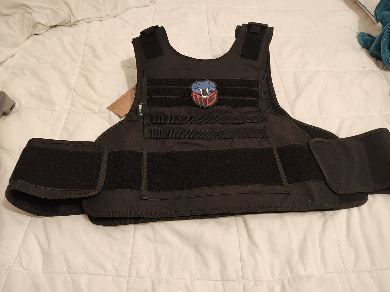 Flash Force Tactical MOLLE Vest YN-002 Black Adjustable Waist 31"-49"