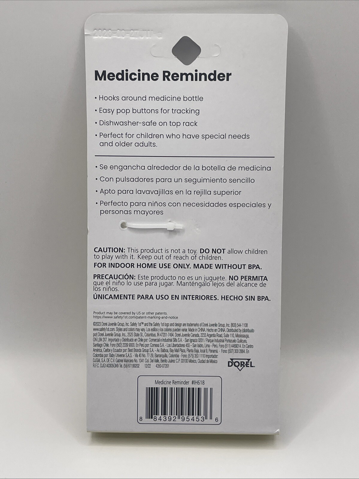 Safety First Medicine Reminder 2 Pack, Grey Color