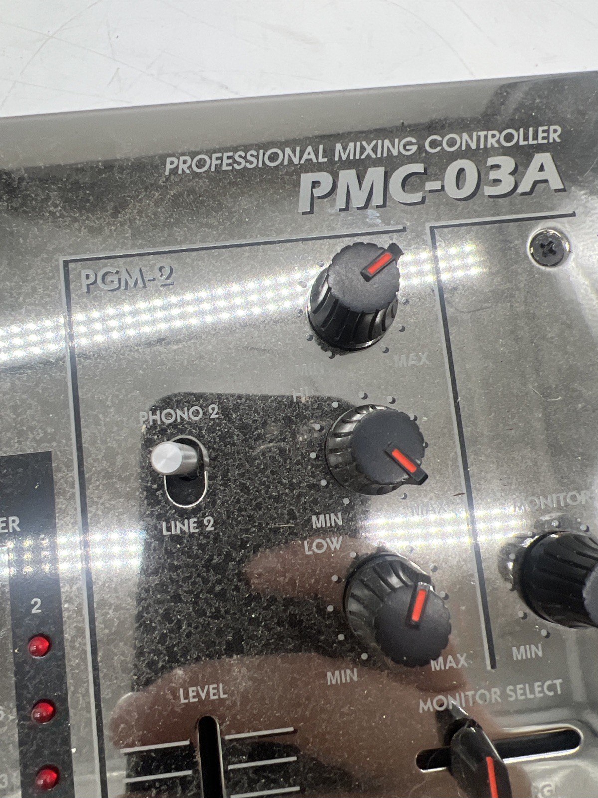 Vestax PMC-03A Professional Mixing Controller DJ Mixer Silver 2ch Untested