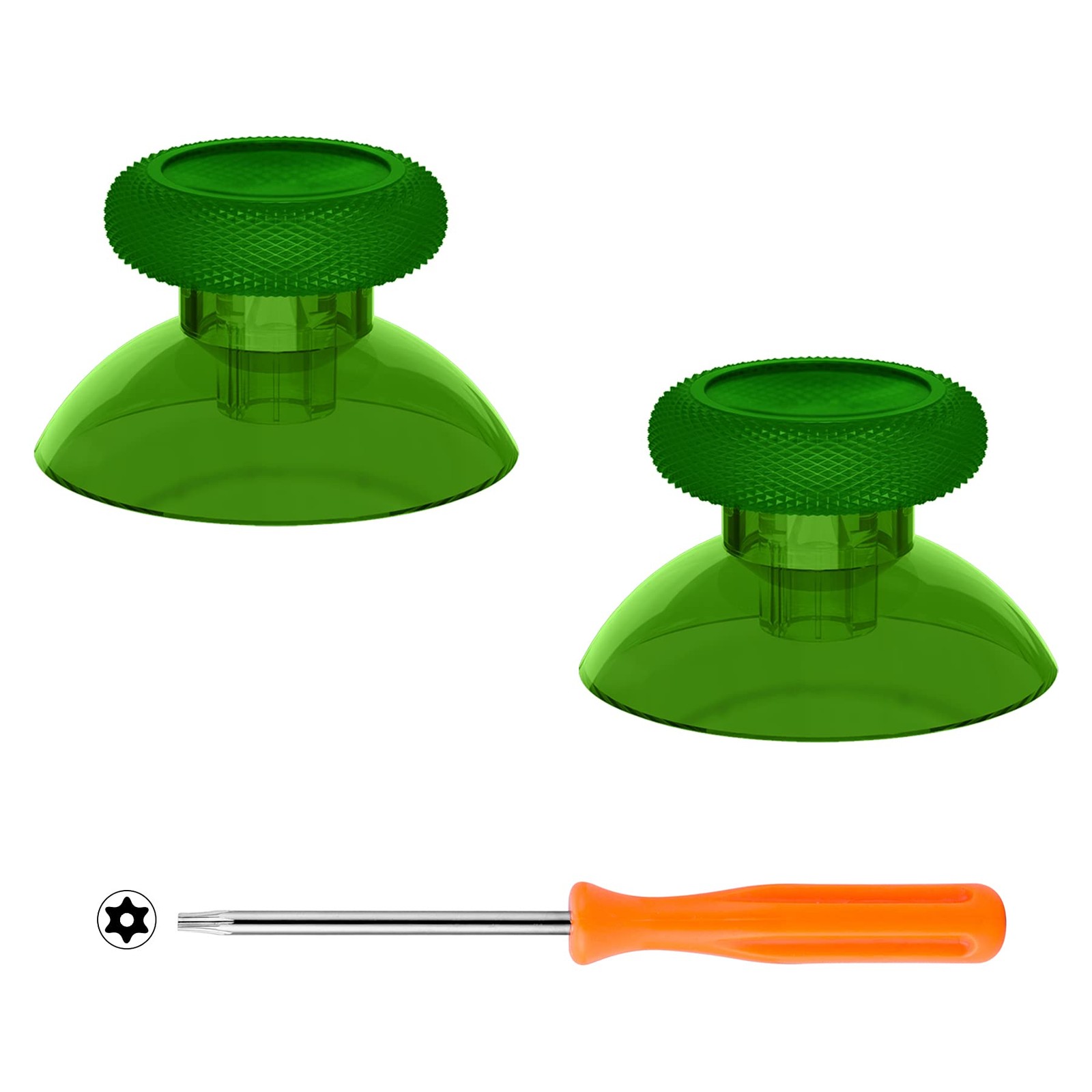 eXtremeRate Replacement Thumbsticks for Xbox Series X/S 2 PCS, Clear Green