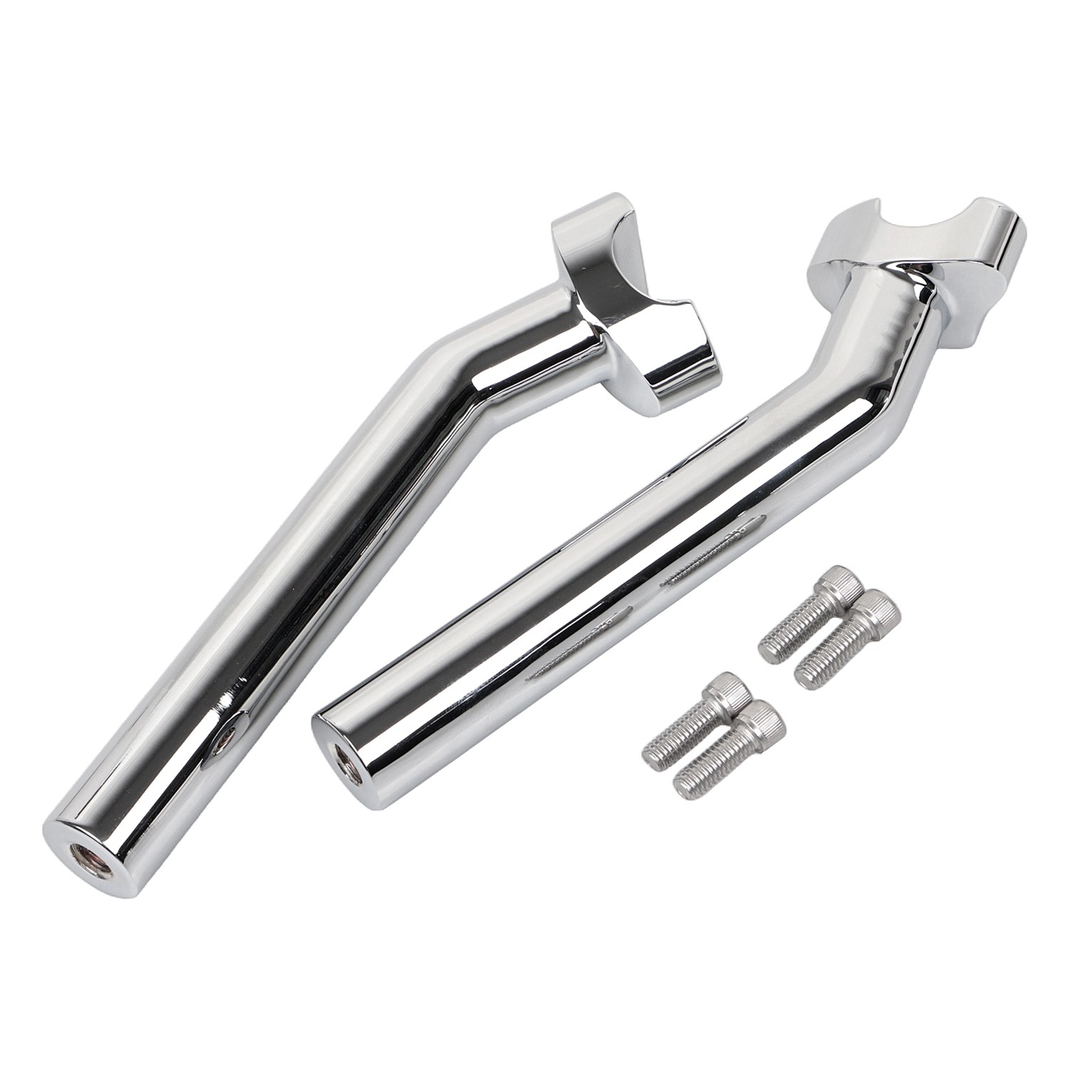 Chrome CNC 8 1/2" Pullback Handlebar Risers For Harley Dyna Fat Street Bob FXDB