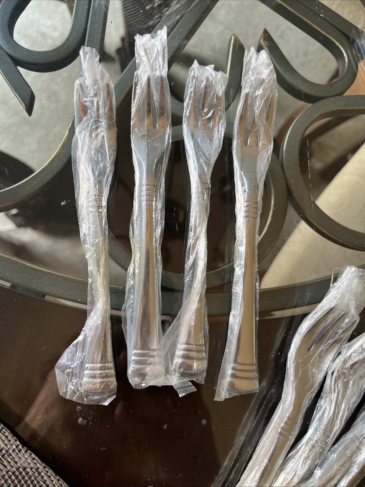 4 Cambridge Silversmiths Stainless CODIE Cocktail/Seafood Forks NEW 3 Sets Ava