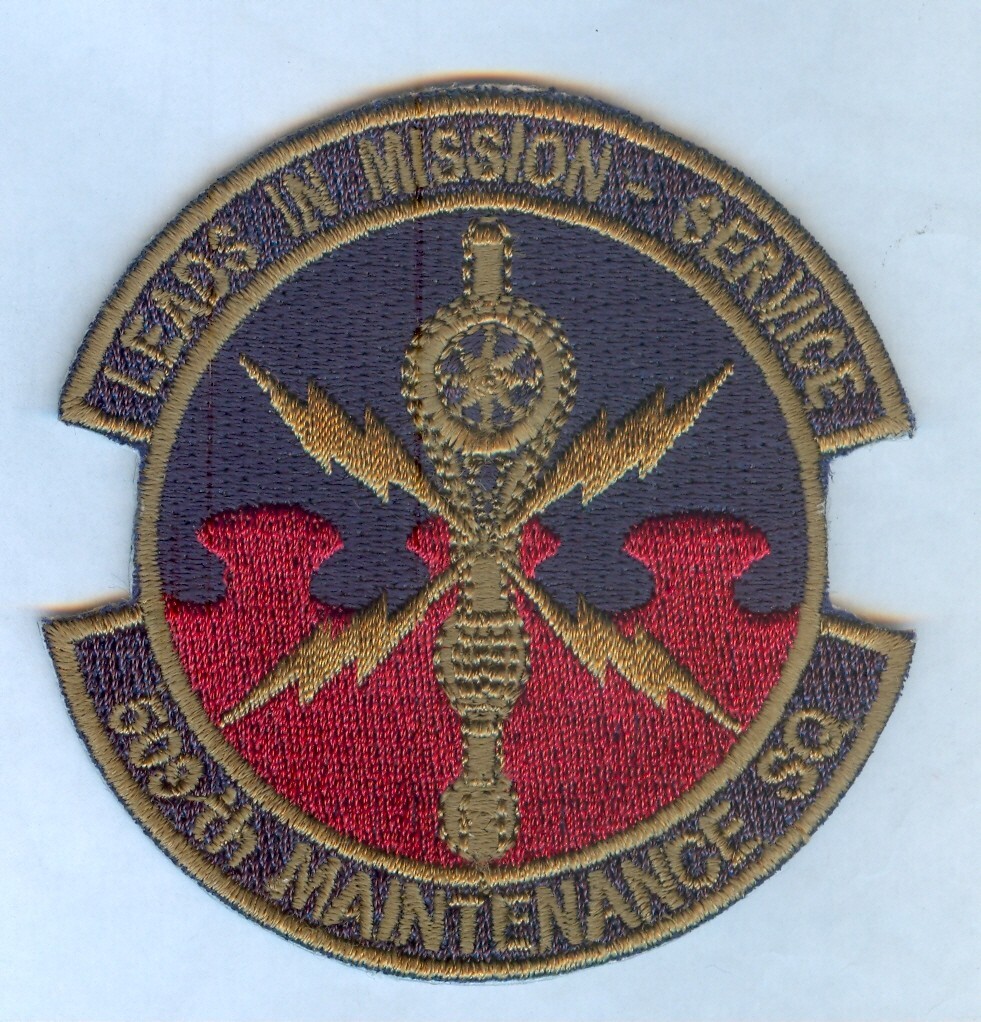 USAF / US Air Force 509th MAINTENANCE SQUADRON ... WOODLAND SUBDUED COLORS ... X