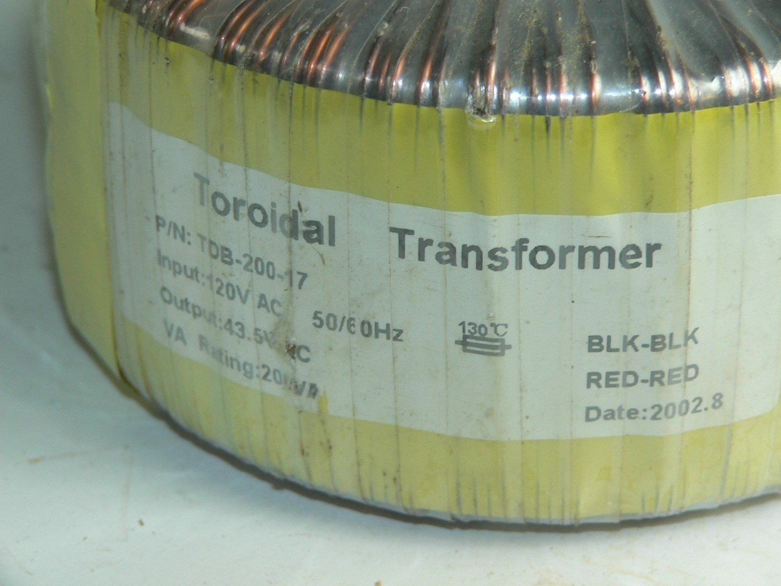1 TDB-200-17 Toroidal Power Transformer--Tests good