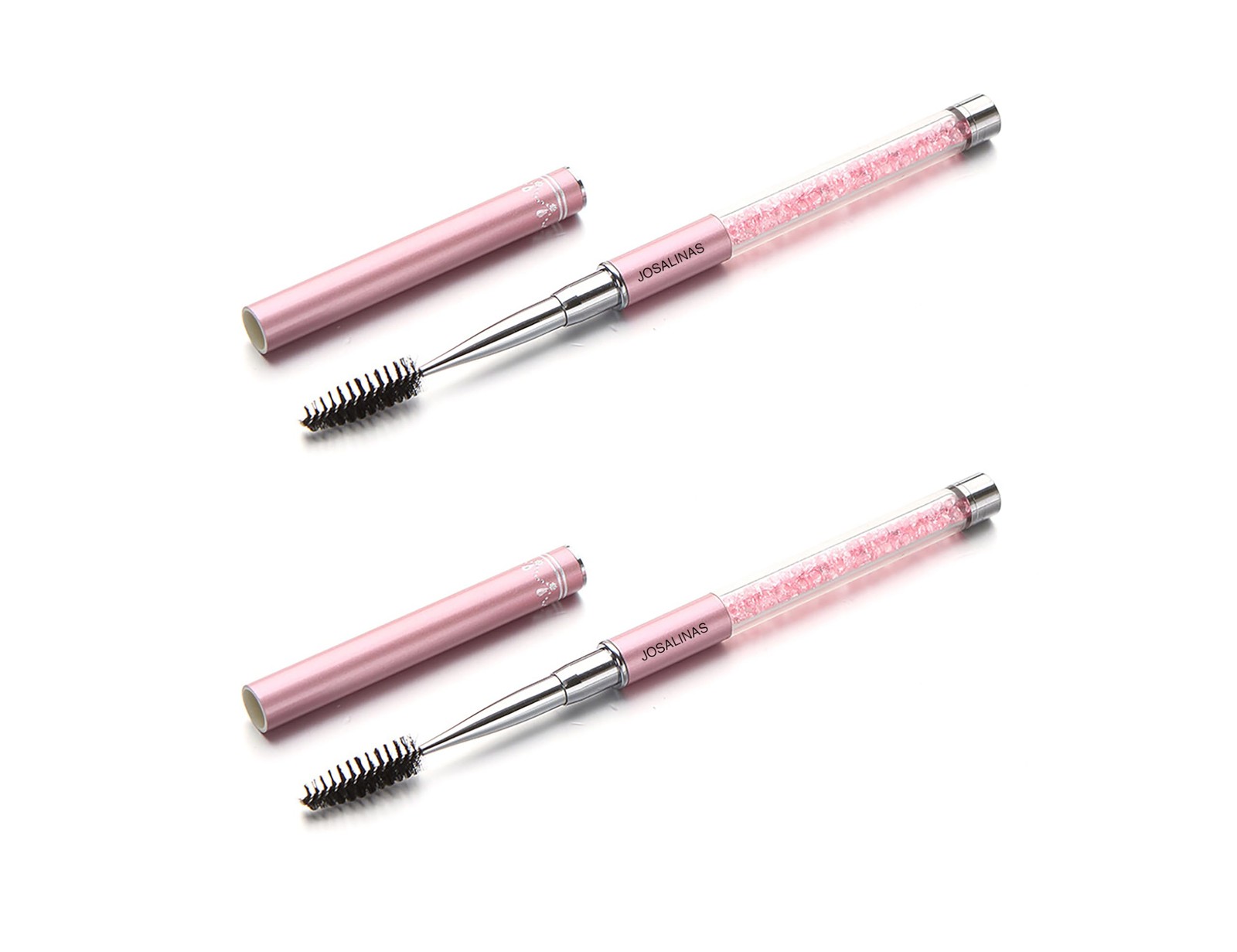 2PCS Mascara Wands Applicators for Eyelash Extensions and Eyebrows, Pink