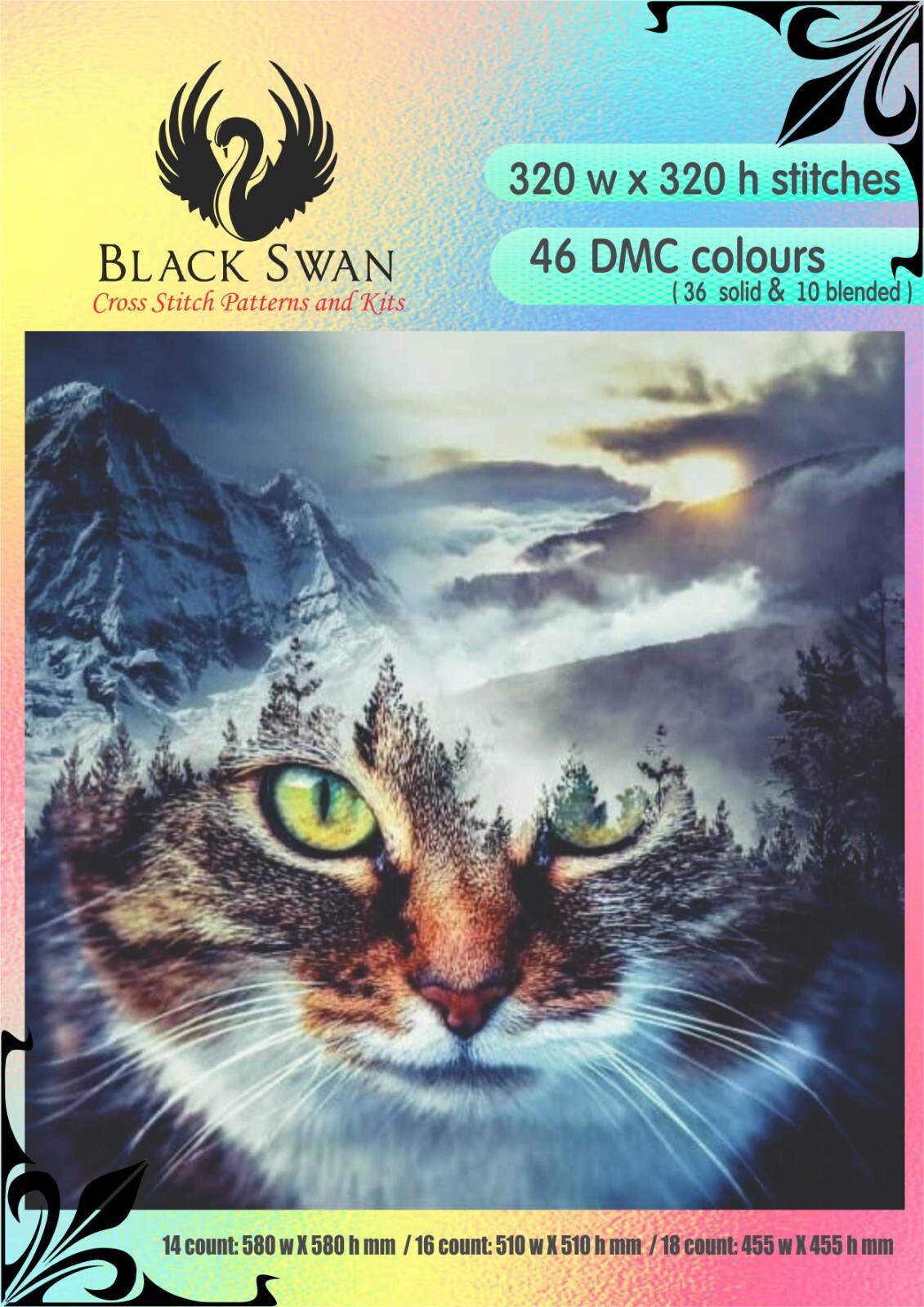Dreaming Cat 936 Chart Counted Cross Stitch Pattern Needlework