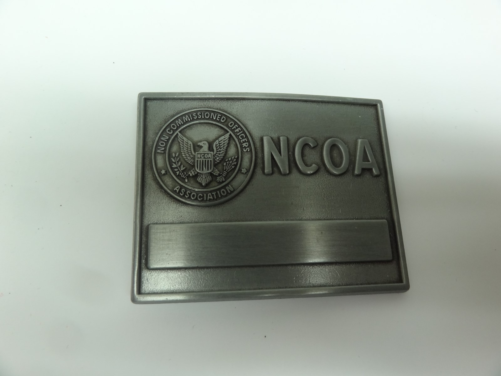 GENUINE US MILITARY BELT BUCKLE NCOA NON COMMISSIONED OFFICERS ASSOCIATION