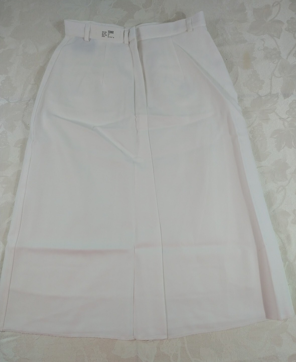 NWT DSCP Military Dress Skirt Womens White (with 2 welt pockets) Size 10MR (197)