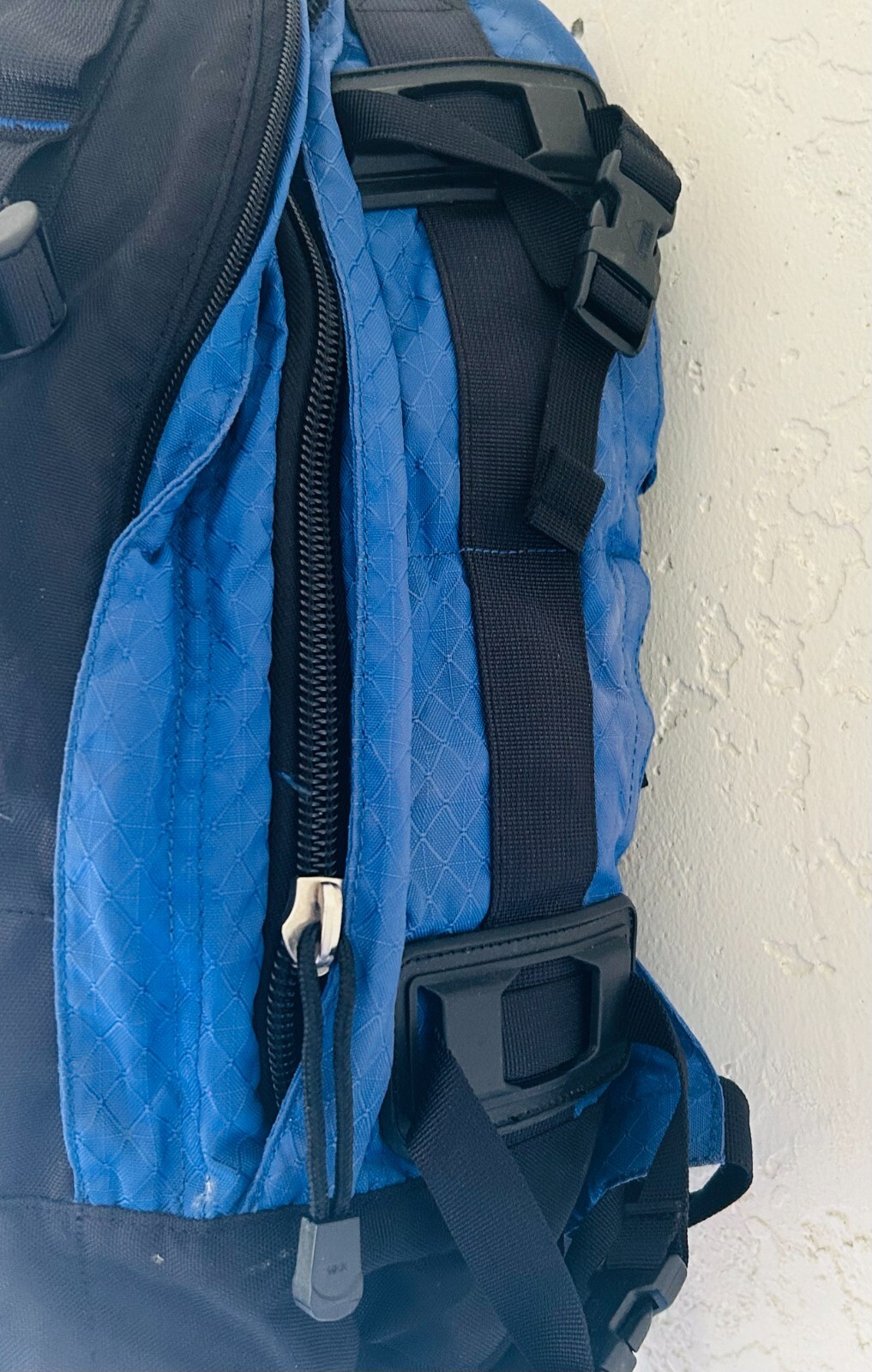 McKinley Hiking Camping Storm Control Backpack (Blue, Red and White)