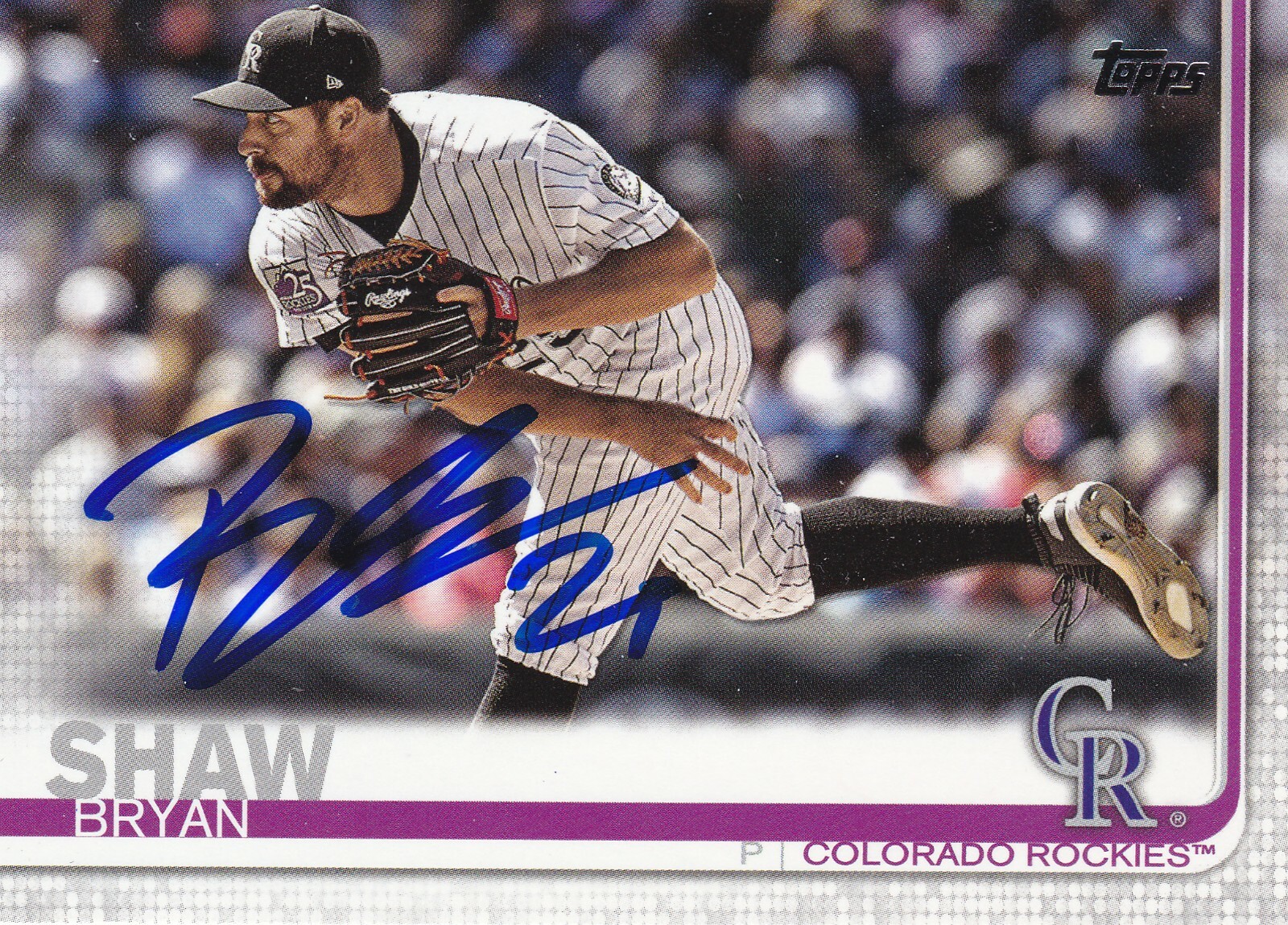 BRYAN SHAW COLORADO ROCKIES SIGNED CARD ARIZONA DIAMONDBACKS CLEVELAND INDIANS