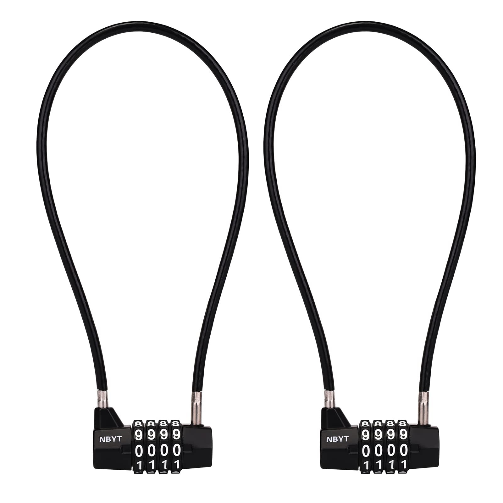 NBYT 4-Digit Cable Lock Heavy Duty Outdoor Gate Fence Cabinet Combination