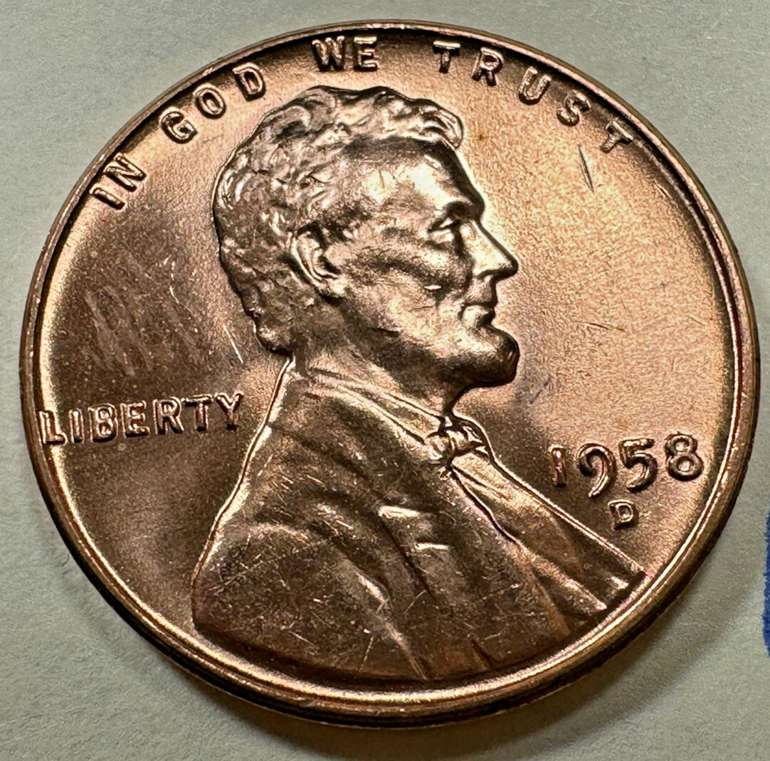 1958-D 1C Lincoln Cent Wheat Penny 3431N